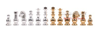 CHESS PIECES MADE IN GOLD-SILVER PLATED SOLID BRASS online